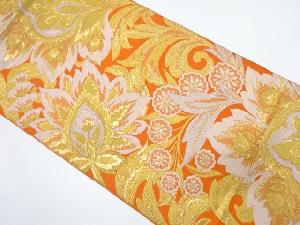 アンティーク　唐花模様織り出し袋帯（材料）